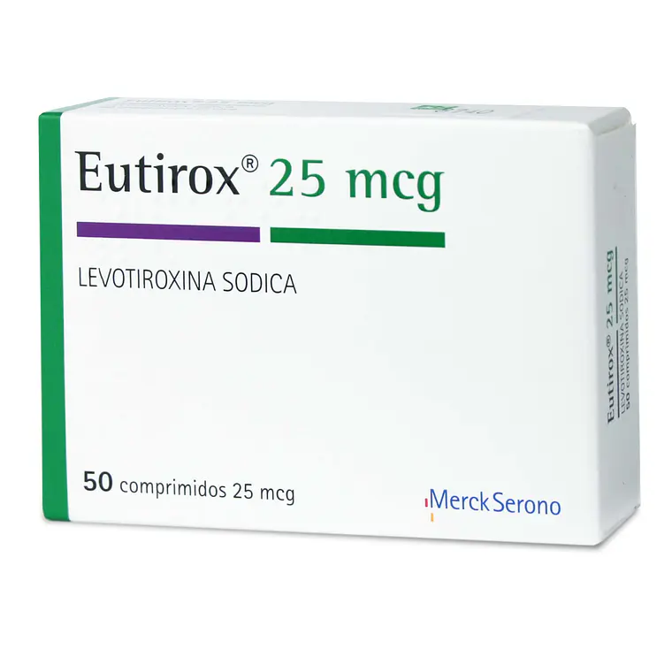 Eutirox Levotiroxina 25 mcg 50 Comprimidos. 1