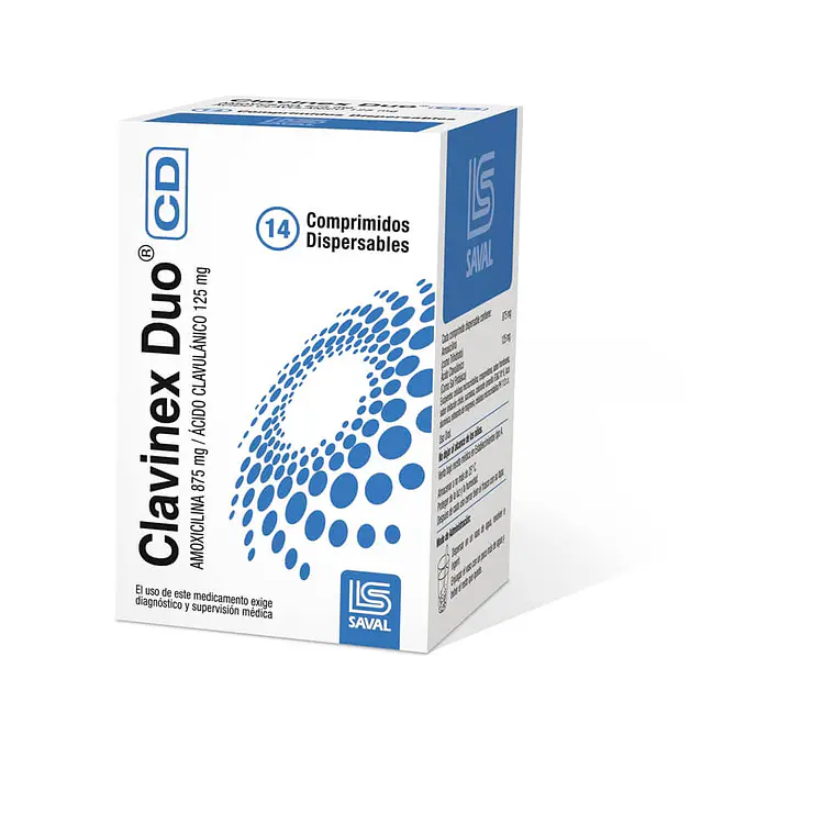 Clavinex Duo CD Amoxicilina Ácido Clavulánico 14 Comprimidos. 1