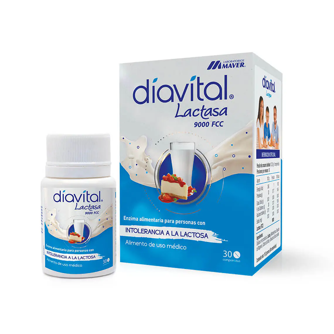 Diavital Lactasa 9000 FCC 30 Comprimidos. 1