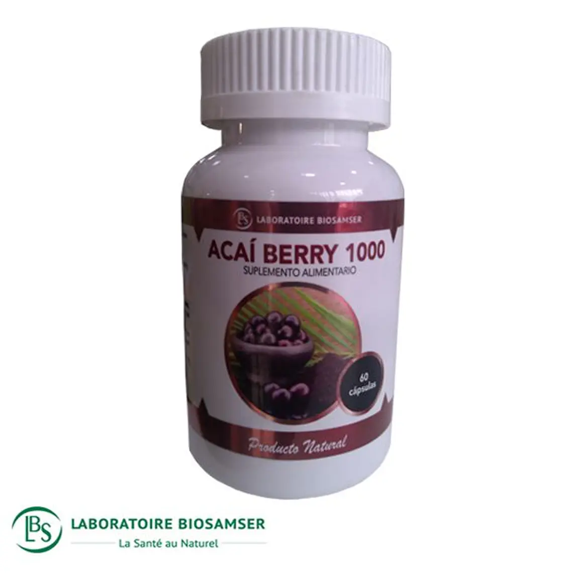 Acaí Berry 1000 mg 60 Cápsulas. Biosamser 1