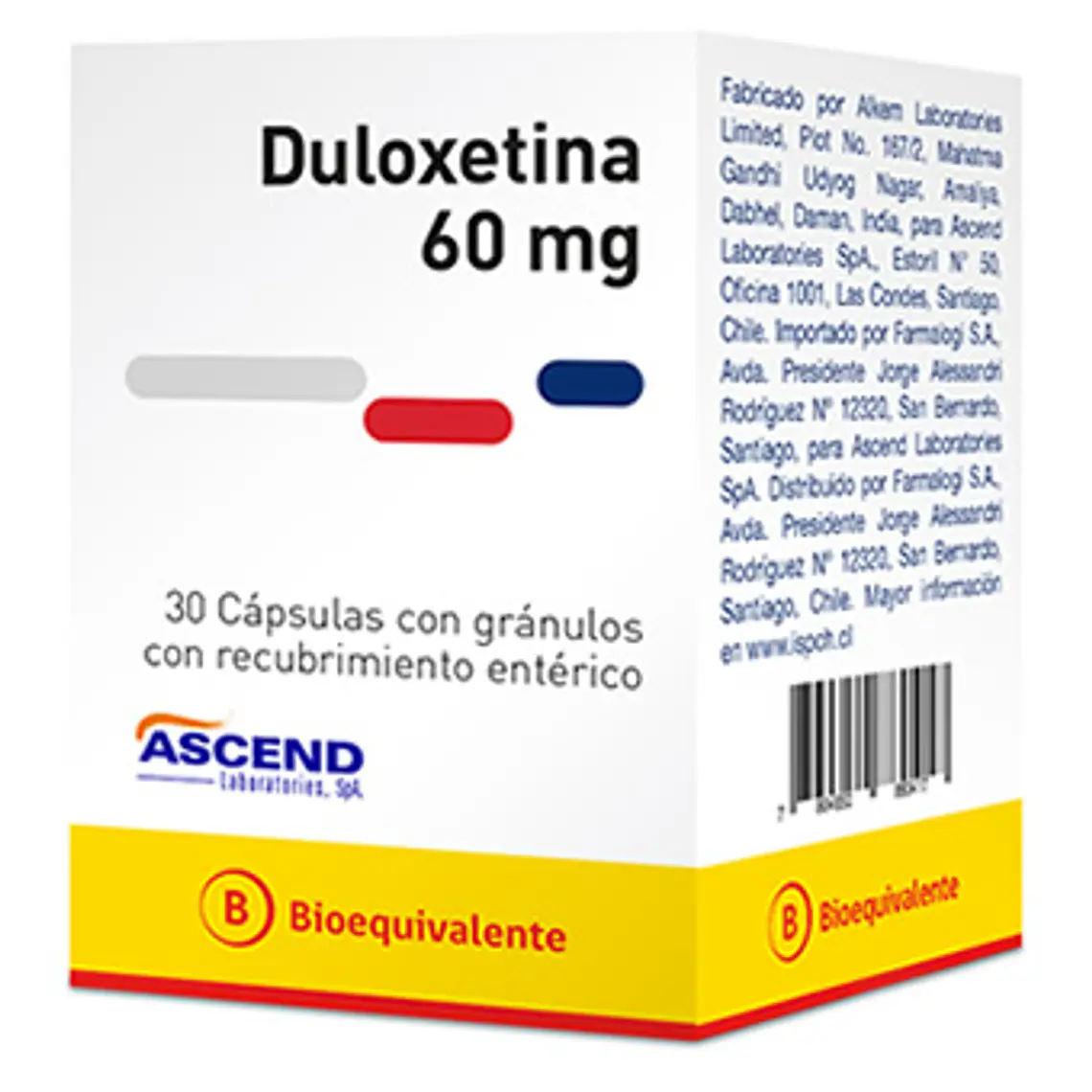 Duloxetina (B) 60 mg 30 Cápsulas. 1