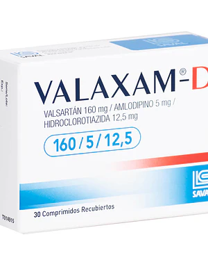 Valaxam-D 160 / 5 / 12,5 mg 30 Comprimidos.