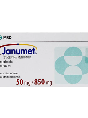 Janumet Sitagliptina Metformina 50/850 28 Comprimidos.