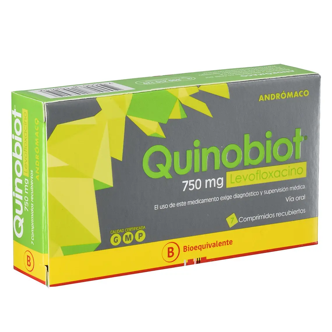 Quinobiot (B) Levofloxacino 750 mg 10 Comprimidos Recubiertos. 1