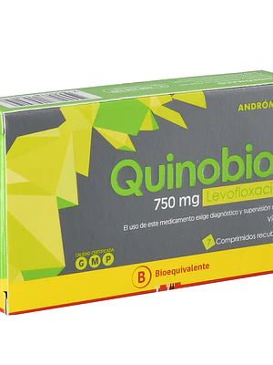 Quinobiot (B) Levofloxacino 750 mg 10 Comprimidos Recubiertos.