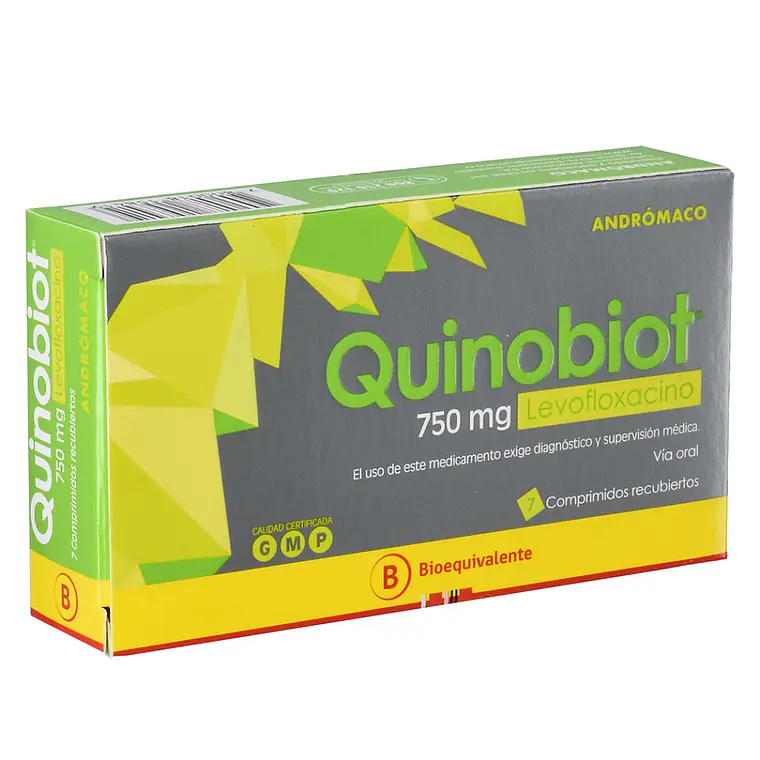 Quinobiot (B) Levofloxacino 750 mg 10 Comprimidos Recubiertos. 1