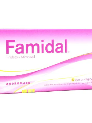 Famidal Miconazol Tinidazol 10 Óvulos vaginales.