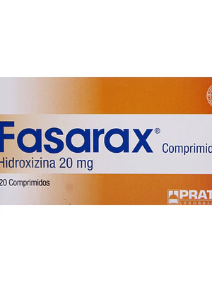 Fasarax Hidroxina 20 mg 20 Comprimidos.