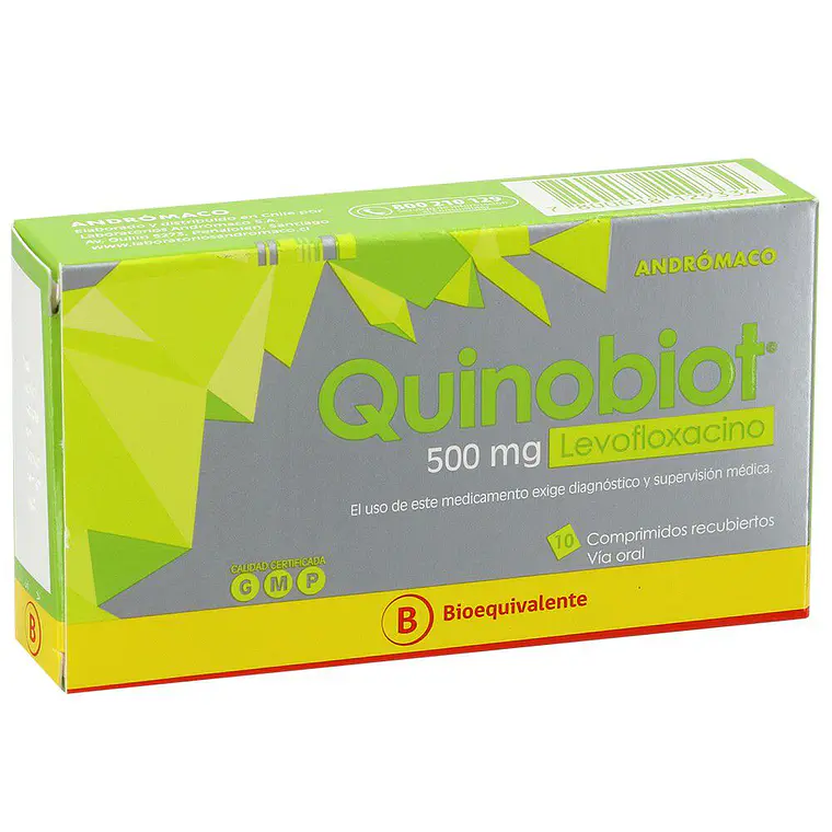 Quinobiot (B) Levofloxacino 500 mg 10 Comprimidos. 1
