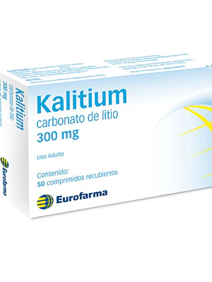 Kalitium Carbonato de litio 300 mg 50 Comprimidos.
