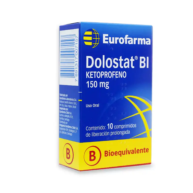 Dolostat (B) Ketoprofeno 150 mg 10 Comprimidos. 1