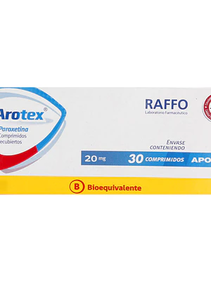 Arotex (B) Paroxetina 20 mg 30 Comprimidos.