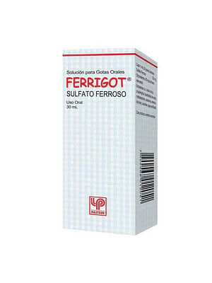 Ferrigot Sulfato Ferroso 125 mg/ml Gotas 30 ml.