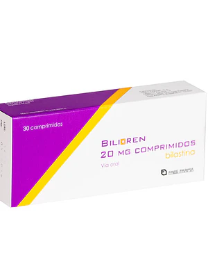 Bilidren Bilastina 20 mg 30 Comprimidos.