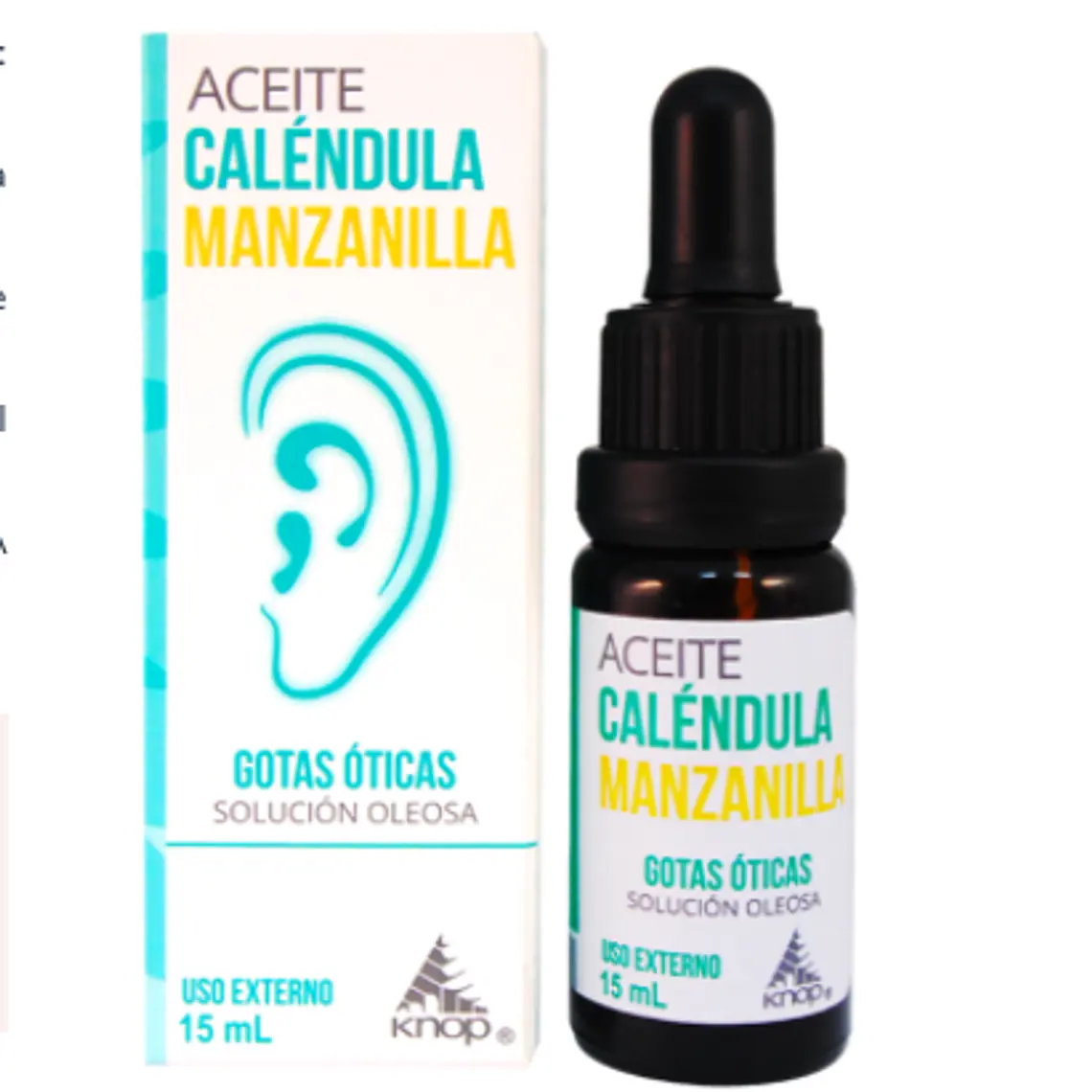 Aceite Caléndula manzanilla Gotas óticas 15 ml Knop. 1