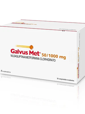 Galvus Met 50/1000 mg  56 Comprimidos recubiertos.