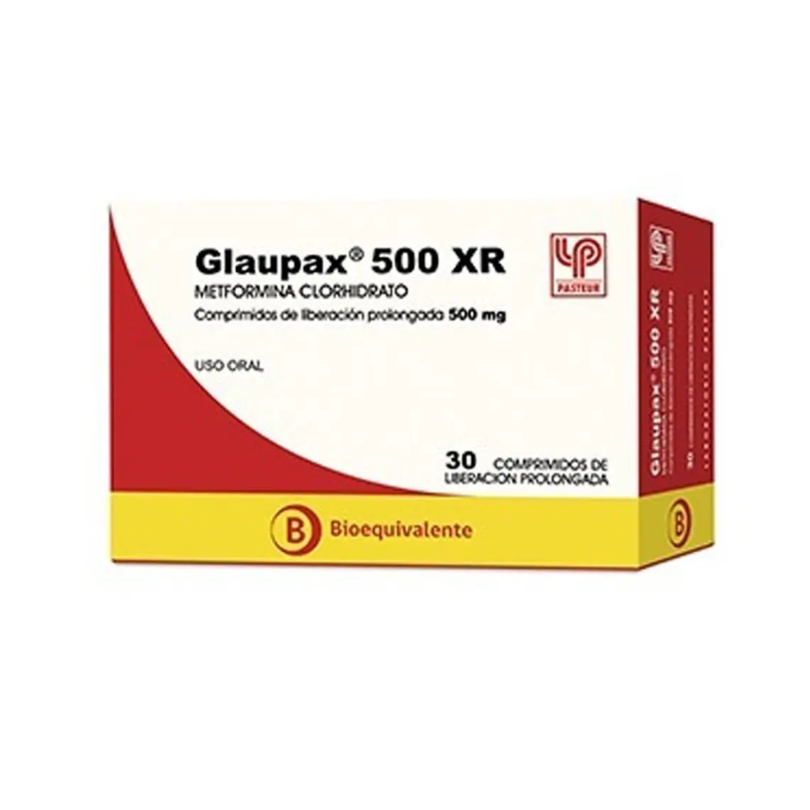 Glaupax XR (B) Metformina 500 mg 30 Comprimidos. 1