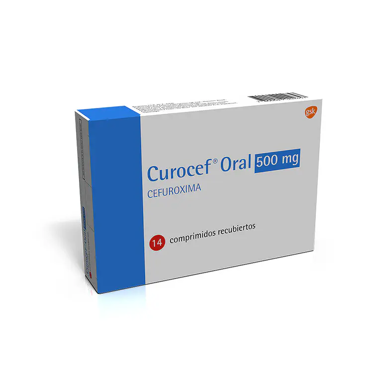 Curocef Cefuroxima 500 mg 14 Comprimidos recubiertos. 1