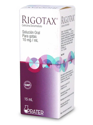 Rigotax Cetirizina 10 mg/ml Gotas 15 ml.