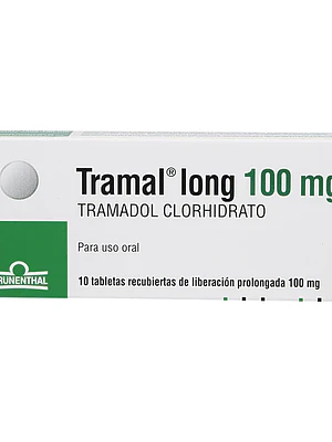 Tramal Long Tramadol 100 mg 10 Tabletas.