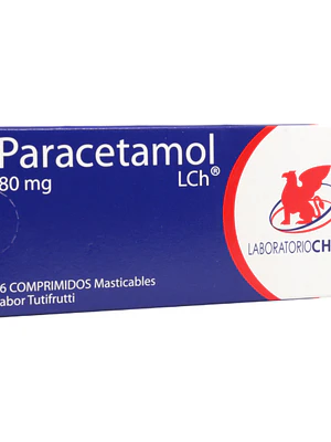 Paracetamol  infantil 80 mg 16 Comprimidos masticables.