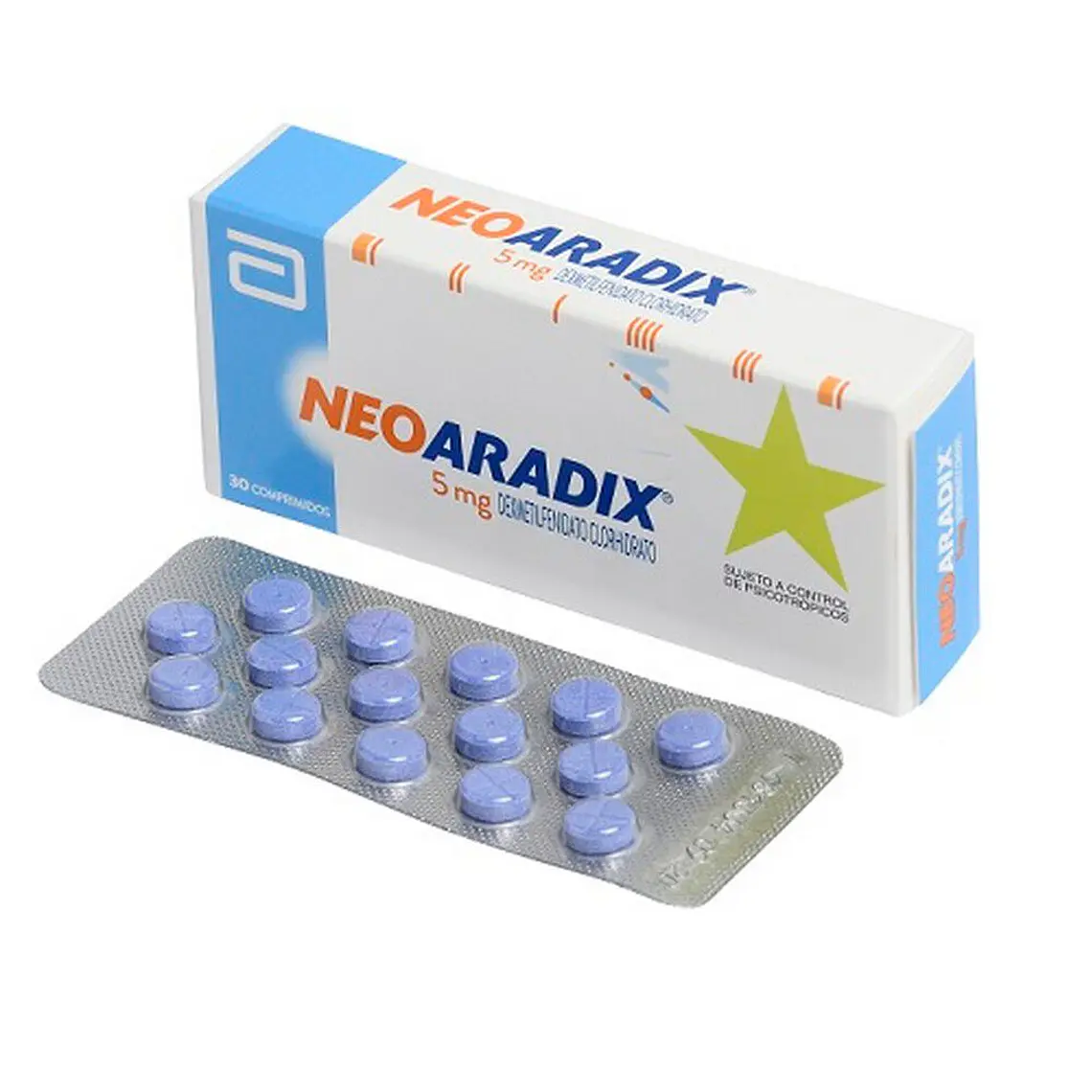Neoradix Dexmetilfenidato 5 mg 30 Comprimidos.Medicamento controlado, venta presencial 1
