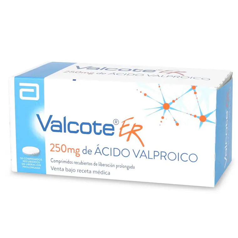 Valcote ER Ácido Valproico 250 mg 50 Comprimidos. 1