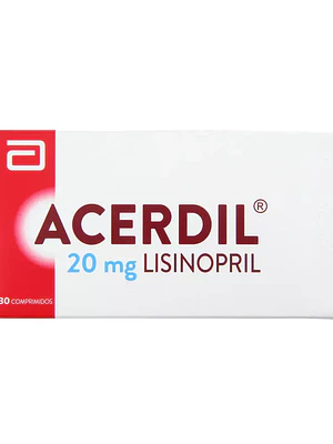 Acerdil Lisinopril 20 mg 30 Comprimidos.