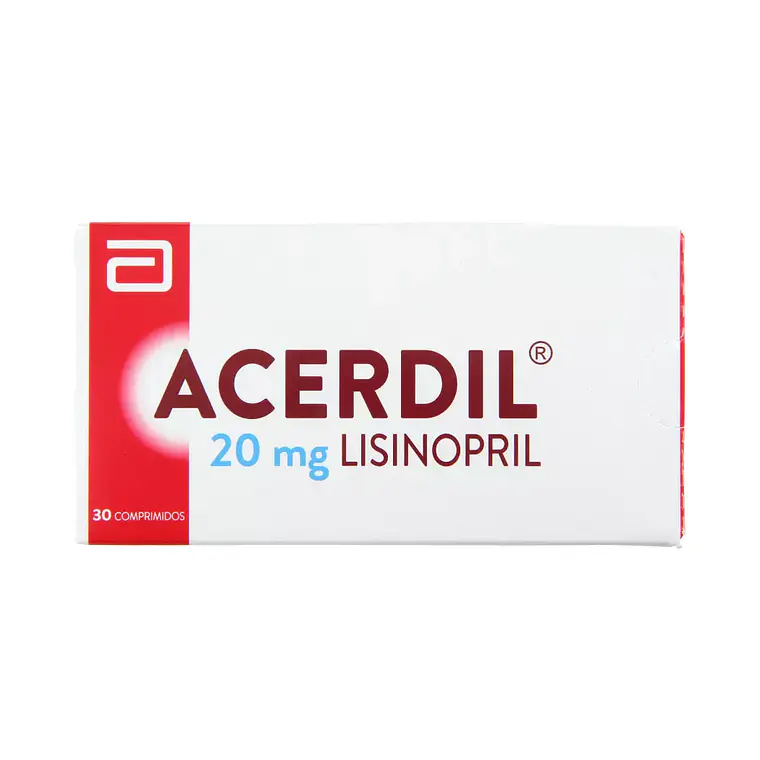 Acerdil Lisinopril 20 mg 30 Comprimidos. 1