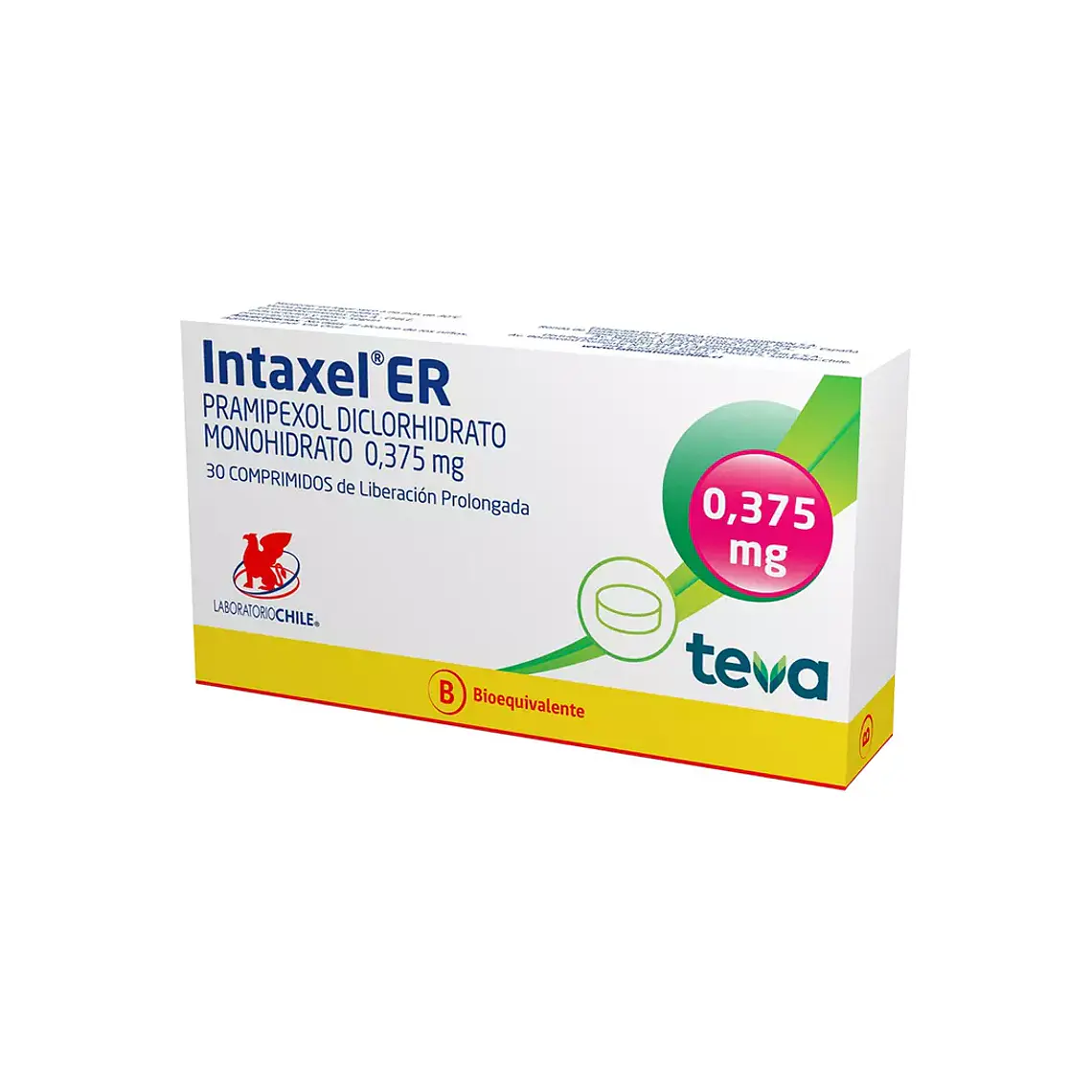 Intaxel ER (B) Pramipexol 0,375 mg 30 Comprimidos. 1