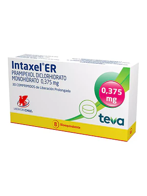 Intaxel ER (B) Pramipexol 0,375 mg 30 Comprimidos.