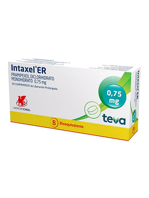 Intaxel ER (B) Pramipexol 0,75 mg 30 Comprimidos.