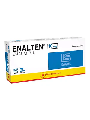 Enalten (B) Enalapril 10 mg 30 Comprimidos.