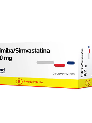 Ezetimiba Simvastatina (B) 10/10 mg 28 Comprimidos.