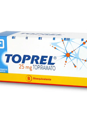 Toprel (B) Topiramato 25 mg 30 Comprimidos recubiertos.