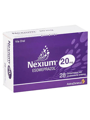 Nexium Esomeprazol 20 mg 28 Comprimidos recubiertos.
