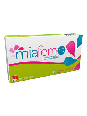 Miafem CD Drospirenona Etinilestradiol 28 Comprimidos.