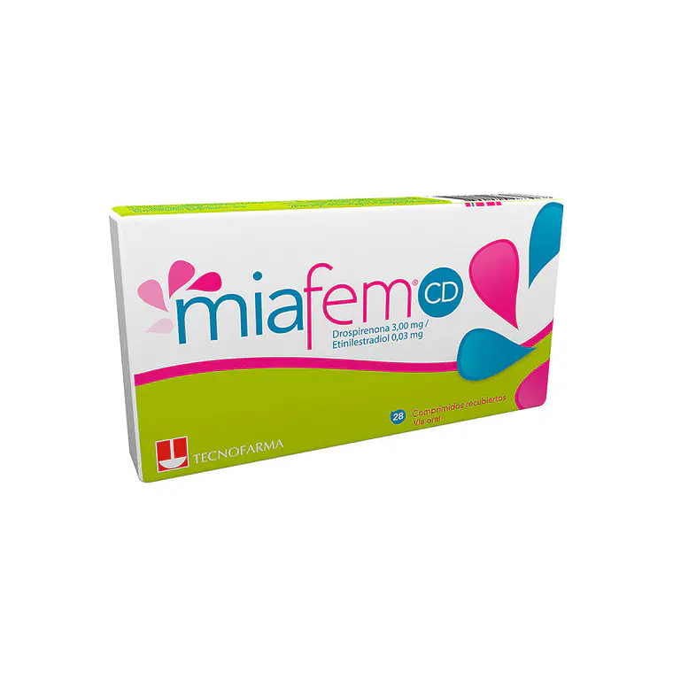 Miafem CD Drospirenona Etinilestradiol 28 Comprimidos. 1