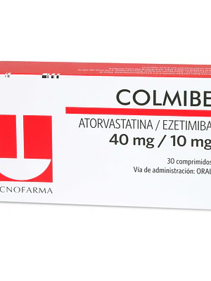 Colmibe Atorvastatina Ezetimiba 40/10 mg 30 Comprimidos.