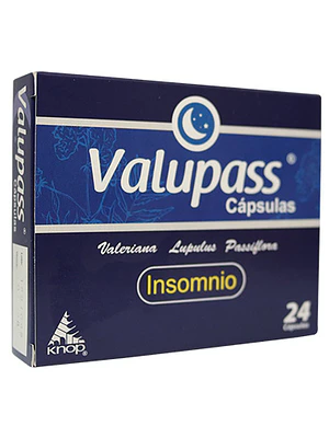 Valupass Insomnio 24 Cápsulas.