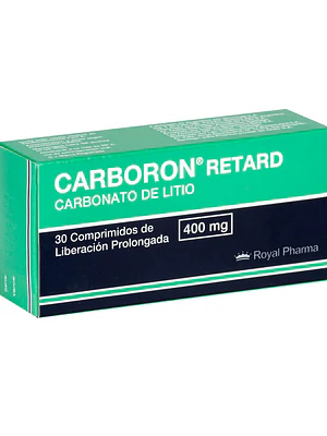 Carboron Retard Carbonato de Litio 400 mg 30 Comprimidos.