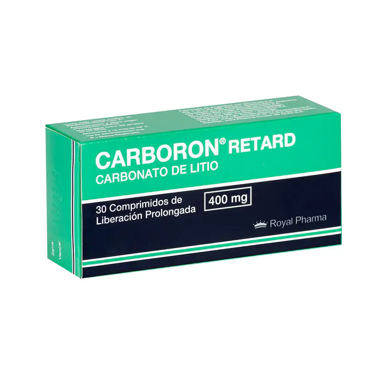 Carboron Retard Carbonato de Litio 400 mg 30 Comprimidos. 1
