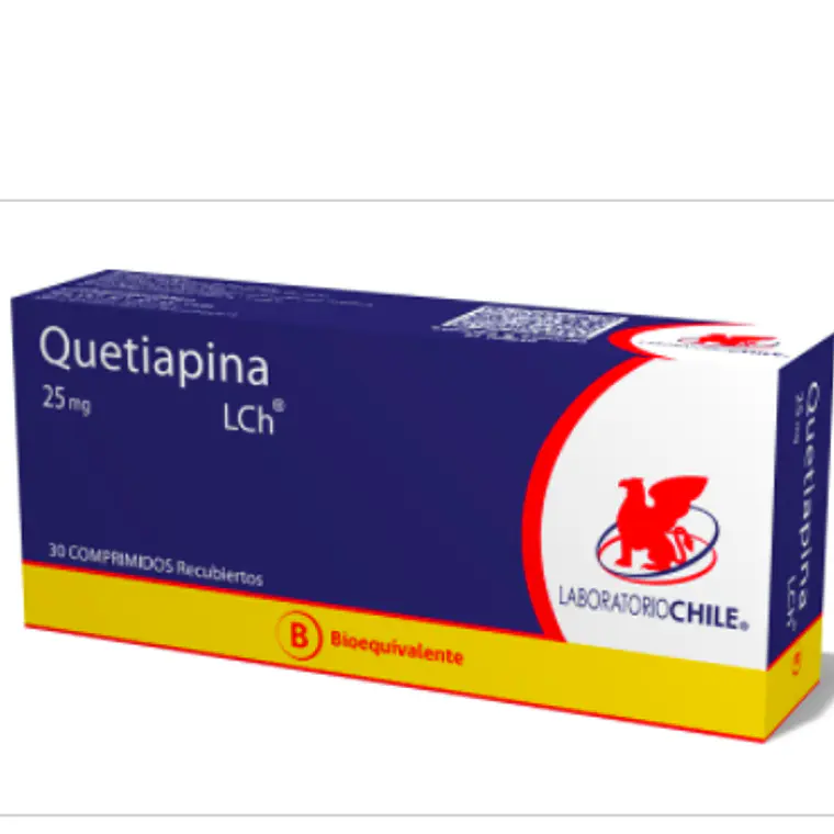 Quetiapina (B) 25 mg 30 Comprimidos recubiertos. 1