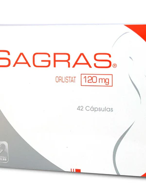 Sagras Orlistat 120 mg 42 Cápsulas.