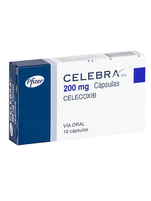 Celebra Celecoxib 200 mg 10 Cápsulas.