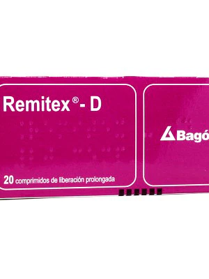 Remitex-D Cetirizina Pseudoefedrina 20 Comprimidos.