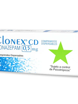 Clonex CD (B) Clonazepam 0,5 mg 30 Comprimidos. Medicamento controlado, venta presencial