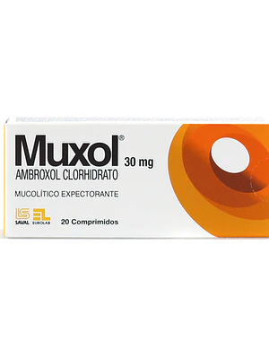 Muxol Ambroxol 30 mg 20 Comprimidos.