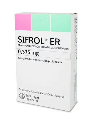Sifrol ER Pramipexol 0,375 mg 30 Comprimidos.