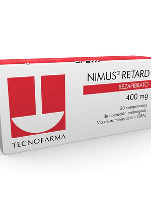 Nimus Retard Bezafibrato 400 mg 30 Comprimidos.